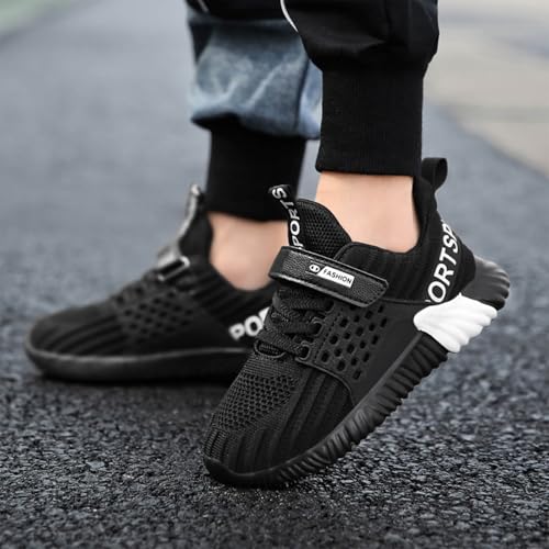 IWIHMIV Boys Running Sneakers Non Slip Lightweight Breathable Tennis Shoes Kids Soft Soled Slip-on Walking Shoe4