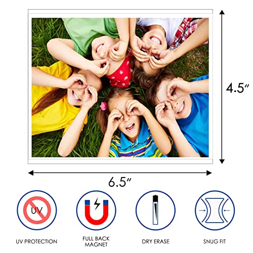 M.memo 20 Pack 4"X6" Premium Magnetic Picture Pockets Frames Holds 4 X 6 Inches Photo For Refrigerator #TOP1