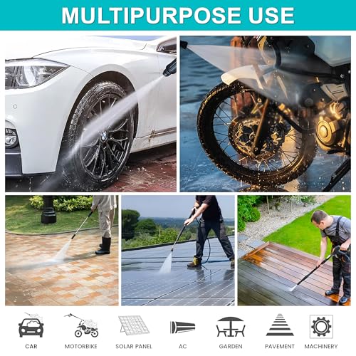 Image of KP-60 Portable High Pressure Washer, Car Washer, 2500W Motor,185 Bar Pressure, 9 L /min Flow Rate, 8m Hose - Portable for Car, Bike, Vehicle and Home Cleaning & Accessories