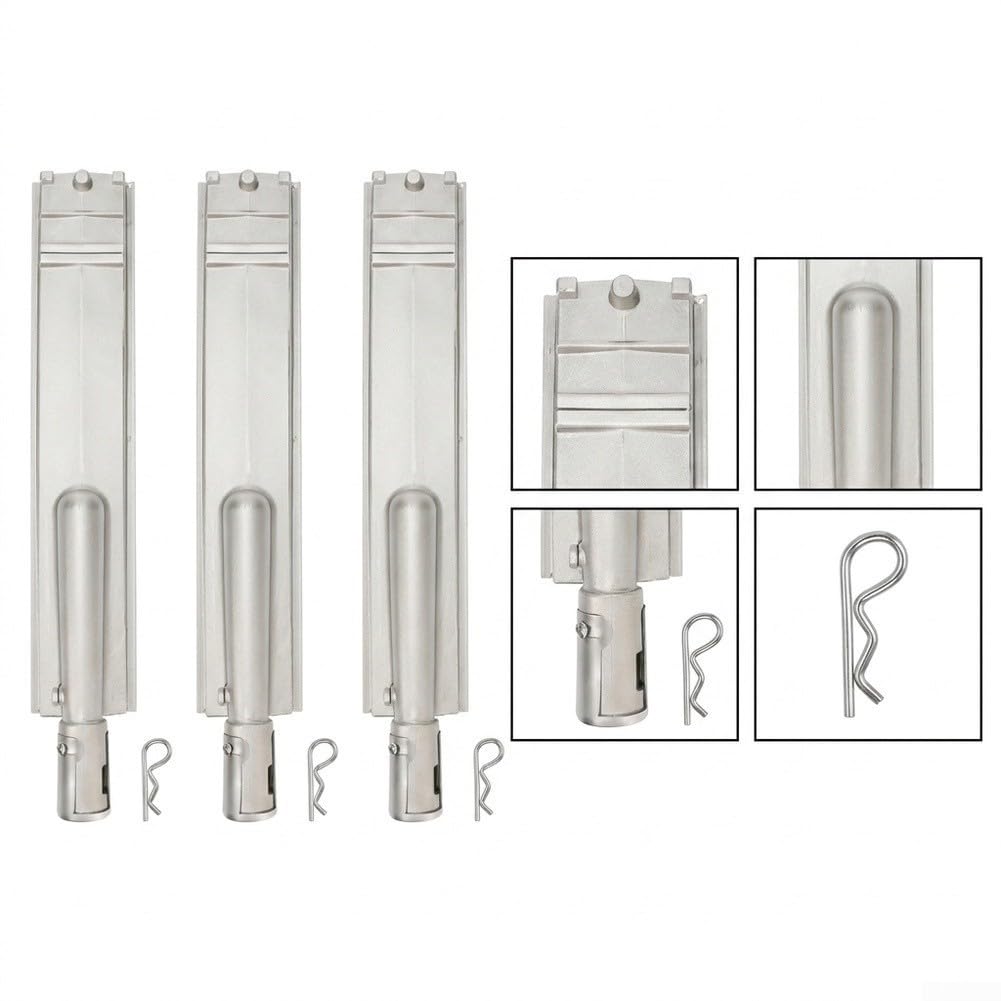 Bruciatore a gas per barbecue, 40,6 cm, resistente, in acciaio inox 304, garantisce una cottura costante, propano a gas naturale, pronto per sostituire le parti 16516 26106 (3 pezzi)