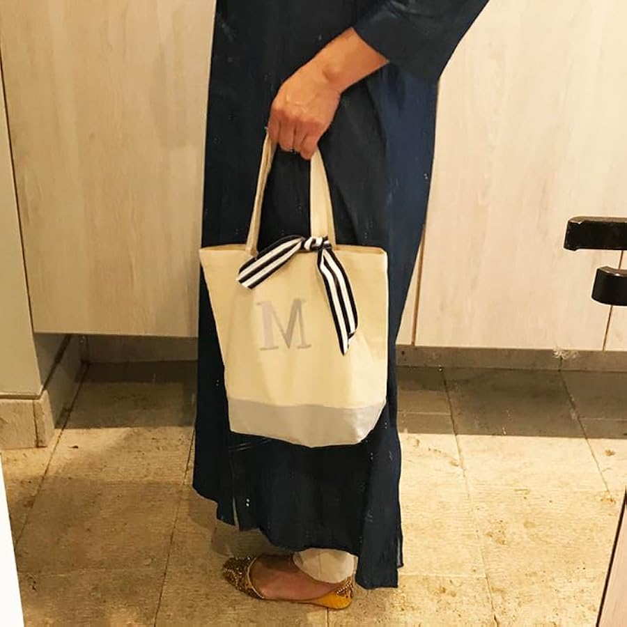 Amazon.co.jp: [シェリーミミ] イニシャル刺繍入り ミニトートバッグ