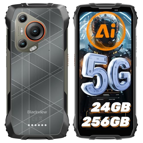 Blackview BL7000 5G Movil Irrompible Android 15 24GB+256GB (TF 2TB), 6.78