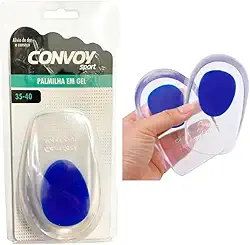 Calcanheira Palmilha Gel Esporão Ortopédica Calcâneo Silicone (35-40)