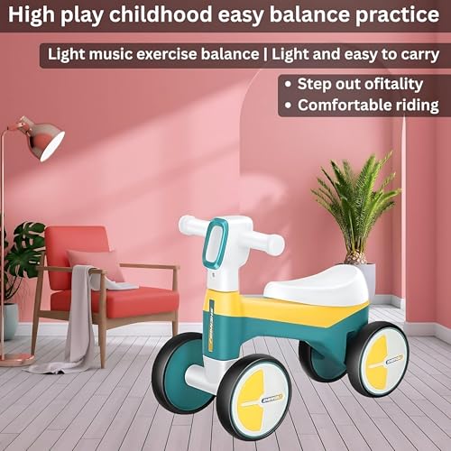 Image of Glider Max Toddler Ride-On Balance Bike 1-3 Years | Musical Kids Balancing Bike with LED Lights | Safe & Stable Indoor Ride-On Toy for Boys & Girls | 20 kg Max Load |KB-021|.