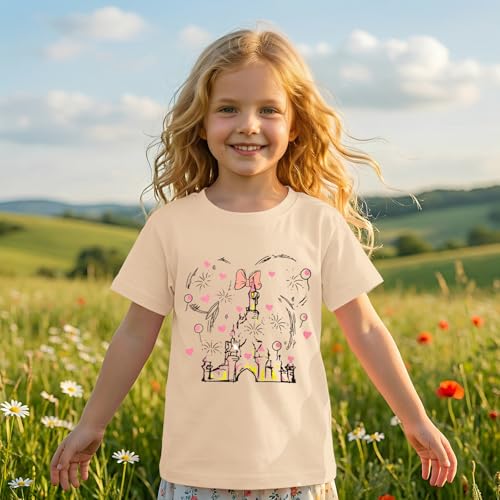 Image of GLIGLITTR Magic Shirt for Toddler Baby Girls Magical Kingdom Tshirt Cute Castle Outfit Holiday Family Vacation Summer Tee Top