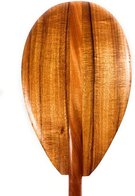 Tikimaster Premium Curly Koa Outrigger Paddle 50 inch with T-Handle - Made in Hawaii | #koa7323