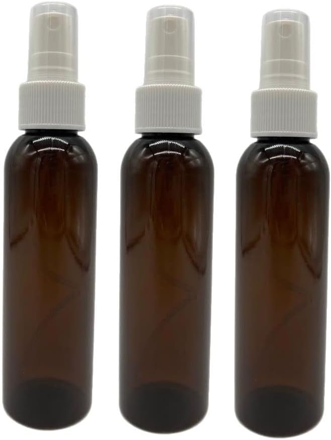 Natural Farms 4 oz Plastic Amber Cosmo BPA FREE Bottles...