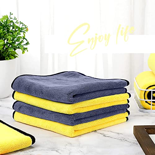 Image of Car Wash Microfiber Towel Auto Detailing Microfibar Cloth Car Cleaning Towel Drying Cloth Car Care Detailing Auto (30 x 30, Pack of 4)