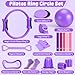 Fantspati Pilates Equipment Kit for Home Workouts - 18pcs Set- 14'' Pilates Ring and Ball Set for Women, Pilates/Yoga Accessories Kit with Wrist Weights, Resistance Bands, Core Sliders, Yoga Strap