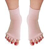 Bcurb Comfy Toes Foot Alignment Socks Toe Spacer Relaxing Comfort Pink 1 Pair