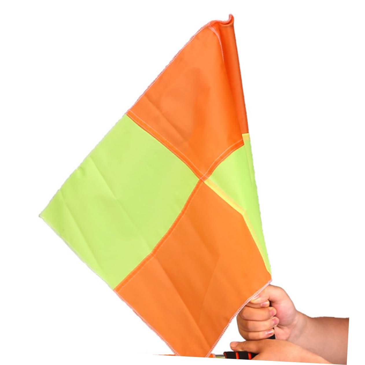 Abaodam 2pcs Soccer Referee Flags Competition Signal Flags Comfortable Grip Handle Highly Visible for Sports Court for Racing Games Traffic Direction