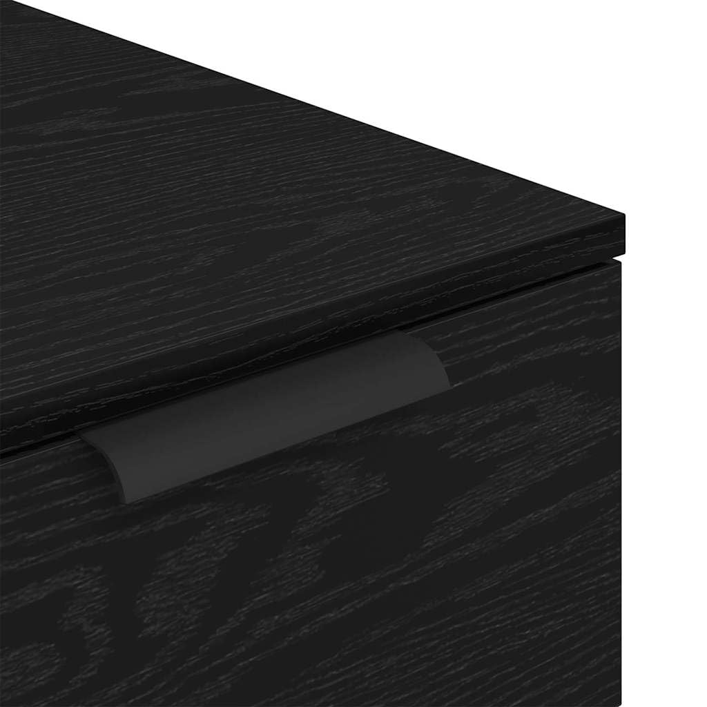 vidaXL Armario de Oficina Roble Negro 33 x 50 x 75 cm, Mueble de salón, Armario Rectangular, Moderno en Madera, práctico para organizar y Decorar el hogar