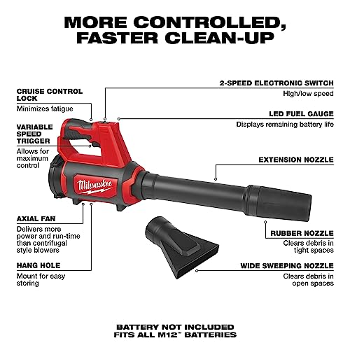 Milwaukee-0852-20-M12-Lithium-Ion-Cordless-Compact-Spot-Blower-Tool-Only