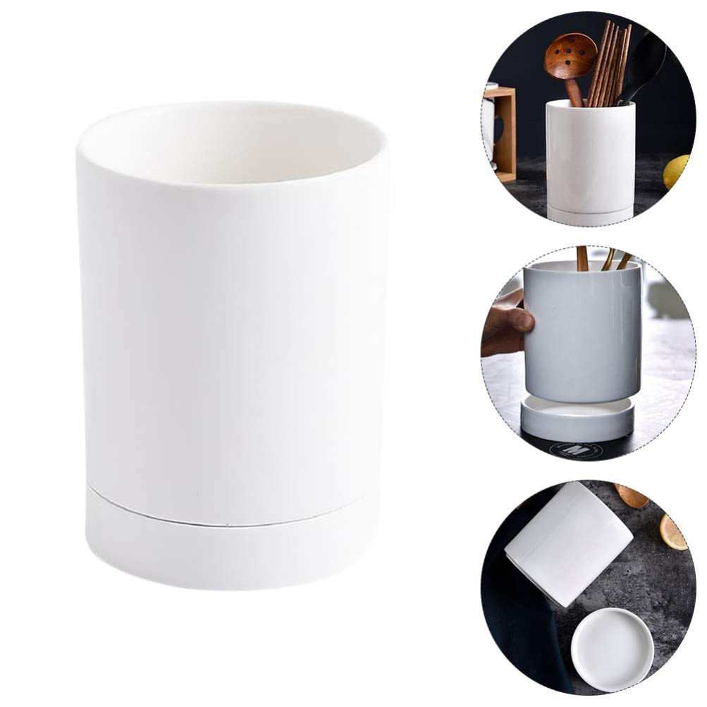 HEMOTON Porta Utensilios de Cocina Cerámico Palillo Titular Cuchara Tenedor Organizador Espátula Contenedor para El Hogar Encimera Almacenamiento de Herramientas