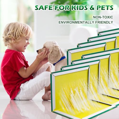 Image of ERZA Sticky Traps for Crawling & Flying Insects | Non-Toxic, Pesticide-Free Insect Catcher Pads for Home, Kitchen, Office & Garden | Easy to Use (Pack of 1)