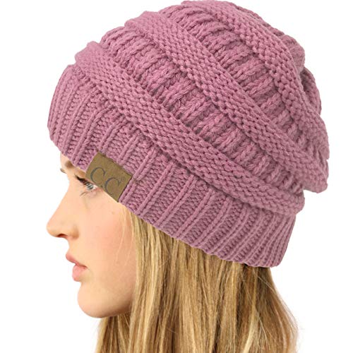 Image of Hatsandscarf CC Exclusives Solid Color Beanie Tail Hat for Adult (MB-20A)