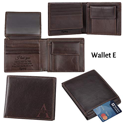 Awofer Engraved Wallet, 20Th Anniversary Presents For Men, Husband Gift For Him Anniversary, 10Th Anniversary Idea For Husband From Wife, Gifts For 1St Anniversary #TOP6