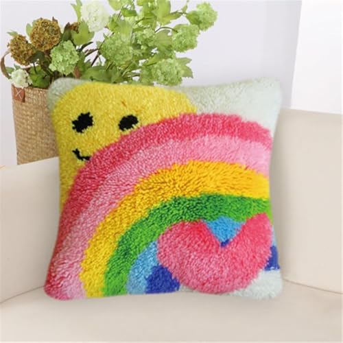 Image of Puzamen Latch Hook Pillow Kits for Adults 17 * 17IN Latch Hook Kit