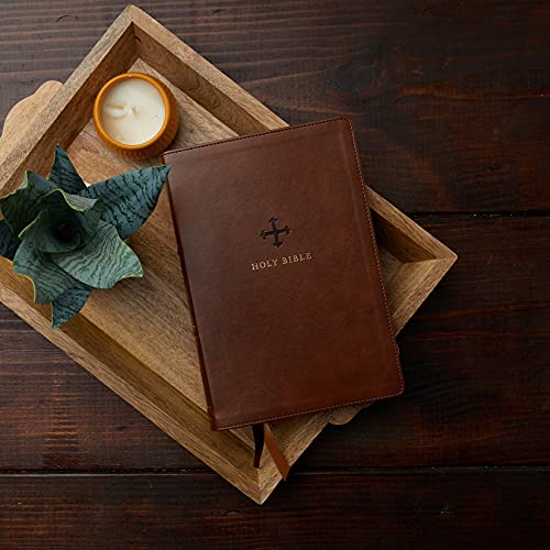 Nrsv, Catholic Bible, Thinline Edition, Leathersoft, Brown, Comfort Print: Holy Bible