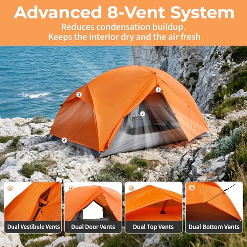 CANTUO 2-3 Person Ultralight Tent