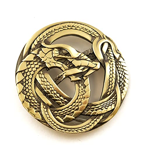 Belt buckle Ouroboros solid brass design