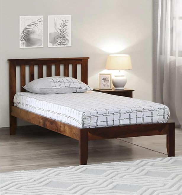 Advika Pelora Duo Low Floor Sheesham Wood Bed (48x78) | Without Storage | Single Size | Durable Sheesham Bed with 2-Year Warranty New-image-38