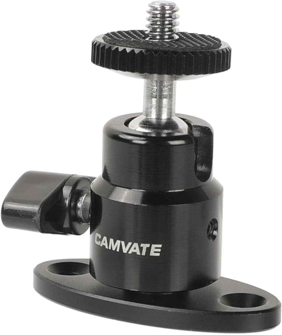 CAMVATE 1/4"-20 Mini Ball Head with Ceiling Mount for CCTV & Video Wall Monitors Mount - 1991