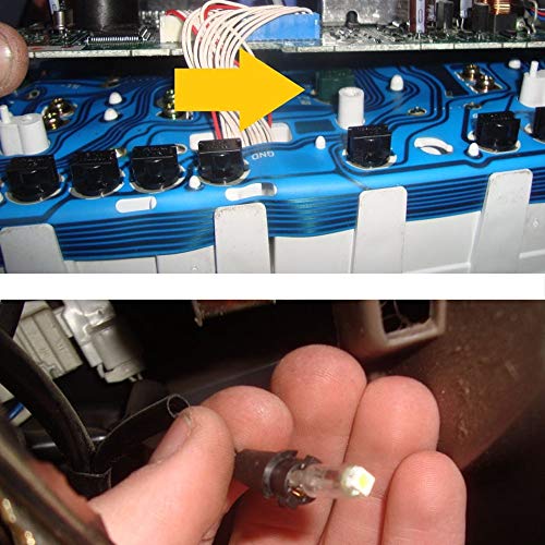 10 bombillas LED reemplazo base cuña T4/T5 azul miniatura 3