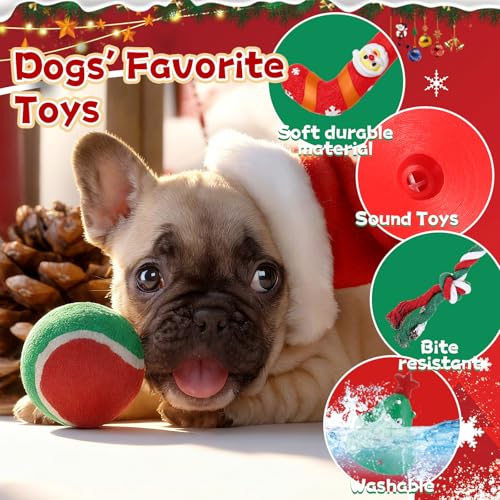 Set de 4 juguetes de Navidad para perros con calcetín Shappy miniatura 3