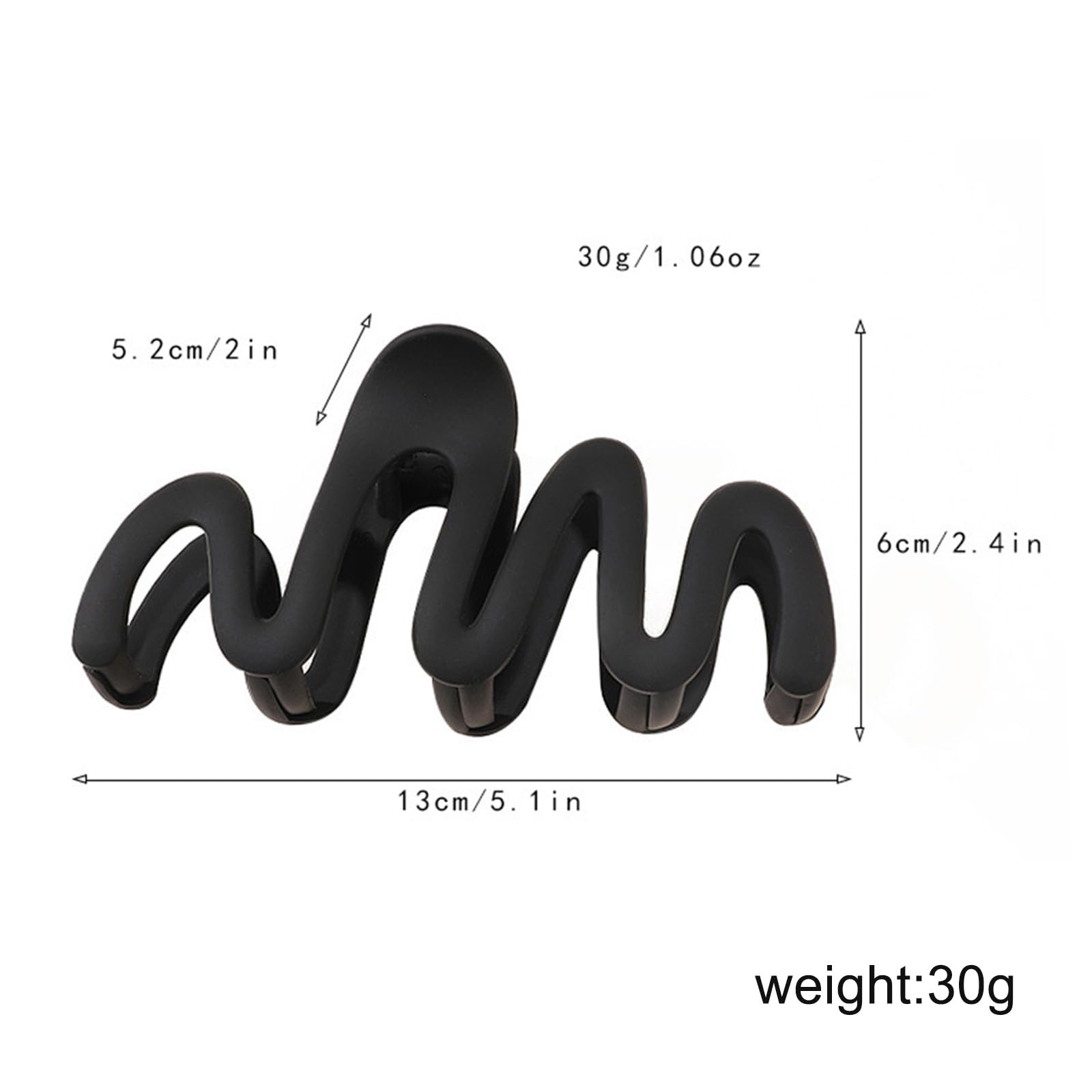 Hair Claw Clips Black Hair Clips Large Acrylic Non slip Hair Claw Clip French Matte Hair Clips Hair Accessories for Girls and Women (HairclawW) - Image 4