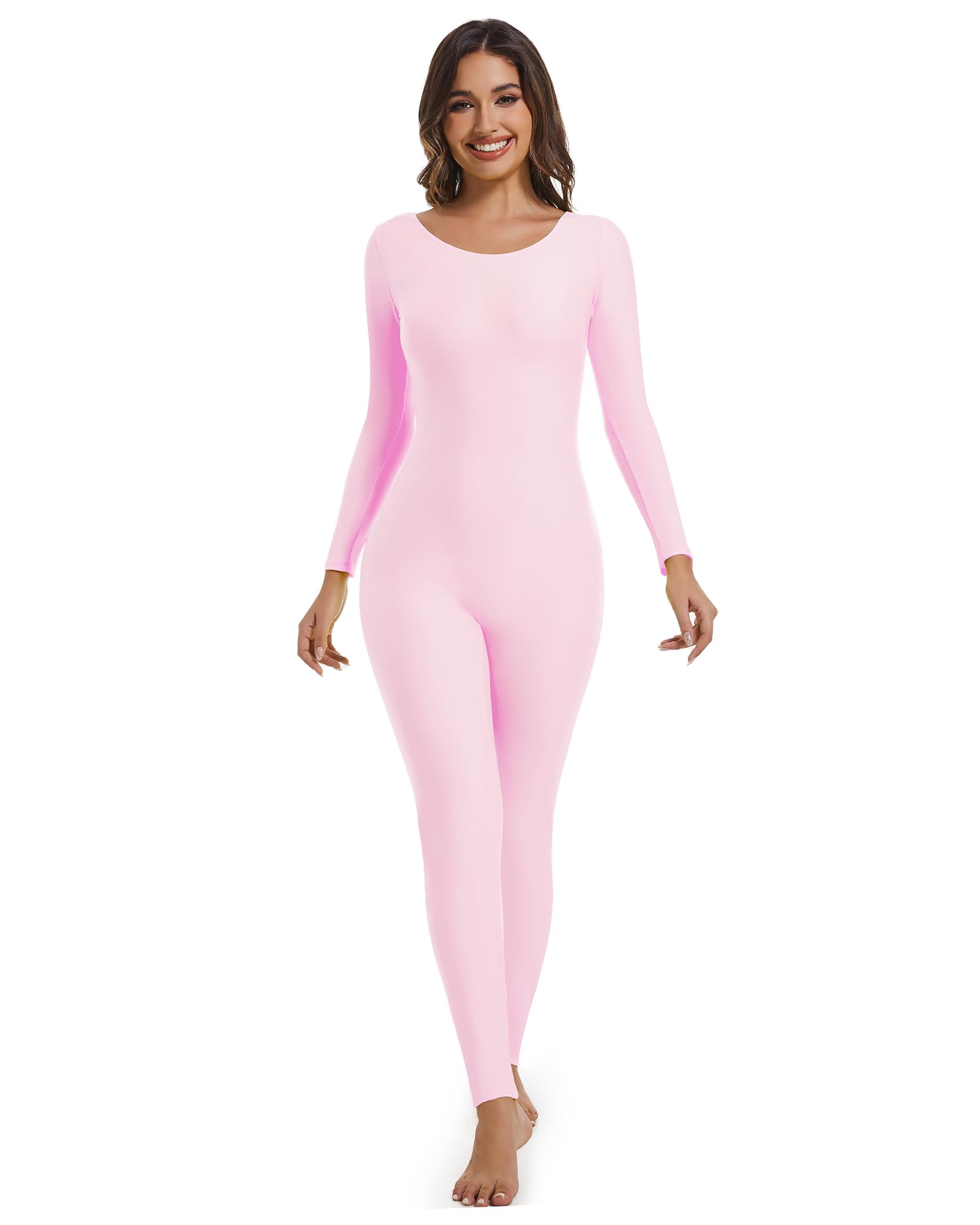 Adult Long Sleeve Plus Size Unitard for Women One Piece Dance Bodysuits 1201
