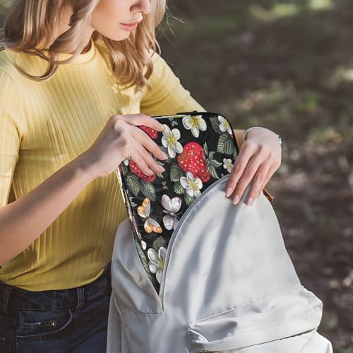 Funda para portátil 13-14 pulgadas impermeable con diseño de fresas miniatura 6