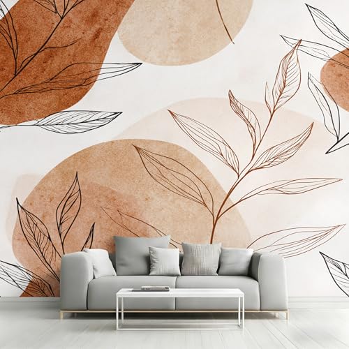 Fresque murale intissée haut de gamme design abstrait boho