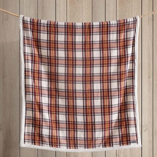 Eddie Bauer - Throw Blanket, Reversible Sherpa Fleece Bedding, Home Decor for All Seasons (Edgewood Red, Throw) - Image 3