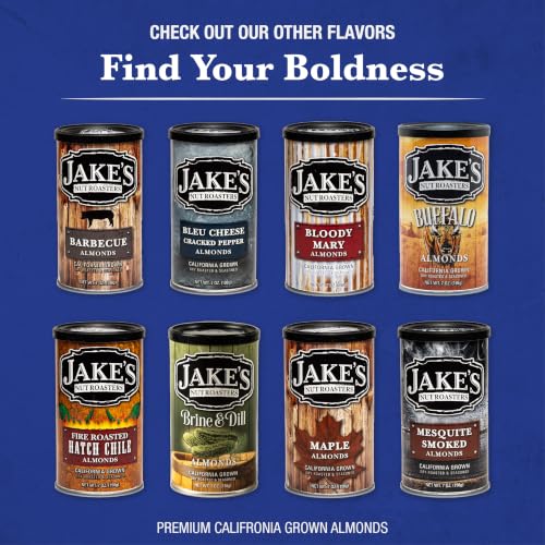 Image of Jake's Nut Roasters - Savory Almond Mixed Pack, 7 Oz Can (4-Pack)