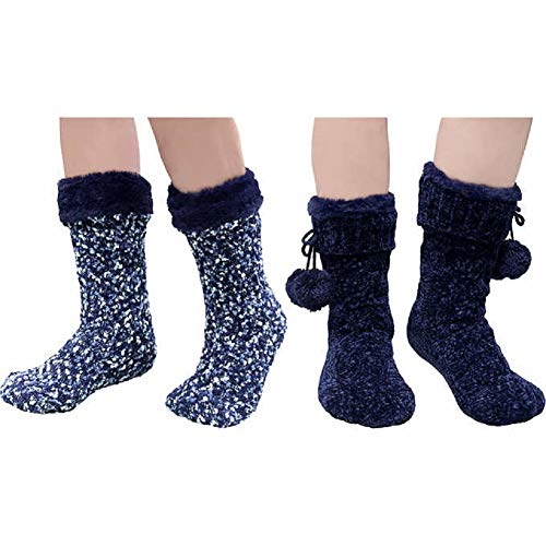 Jane & Bleecker 2 Pair Slipper Socks for Ladies