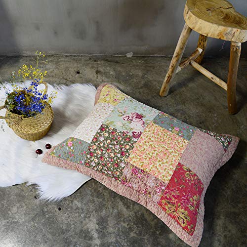 Kasentex B088Y3VFPX 100% Cotton Pillow Shams Floral Patchwork Design thumb #2