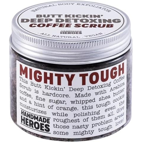 Coffee Scrub Foot & Body Exfoliator Infused with Vitamin E and Orange Peel Natural Exfoliating Sugar Body Scrub for Toning Cellulite Skin Care by Handmade Heroes Cover