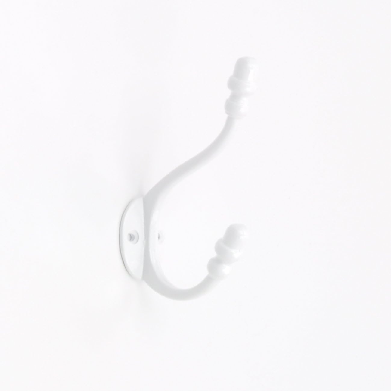 Classic Stylish White Powder Coated Metal Coat Hook Hooks