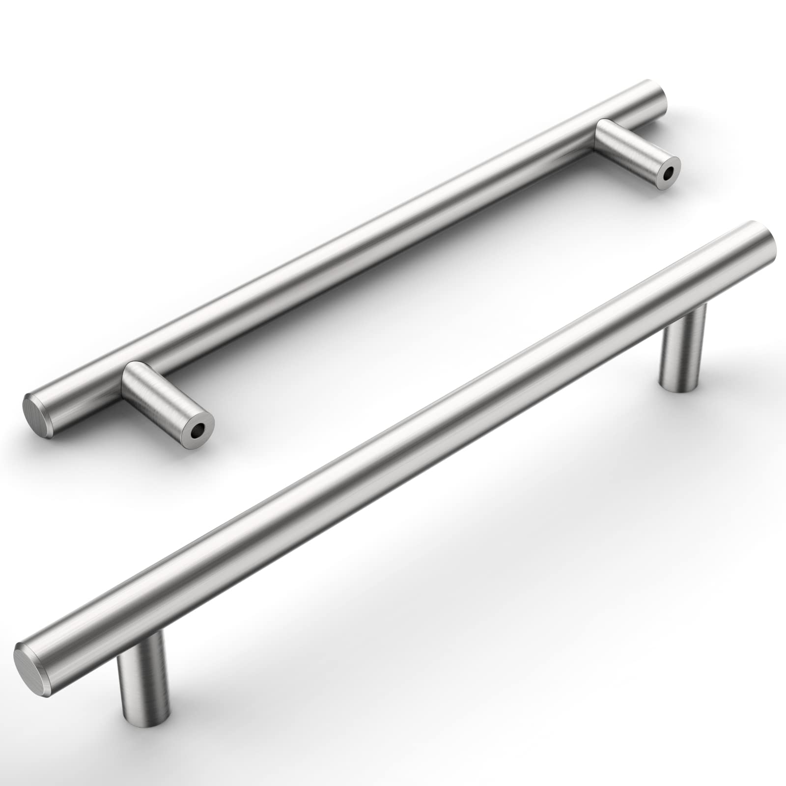 Amerdeco 20 Pack 6.3 Inch(160mm) Kitchen Cabinet Handles Brushed Satin Nickel Cabinet Pulls Kitchen Cabinet Hardware Drawer Pulls for Cupboard Wardrobe,AM047
