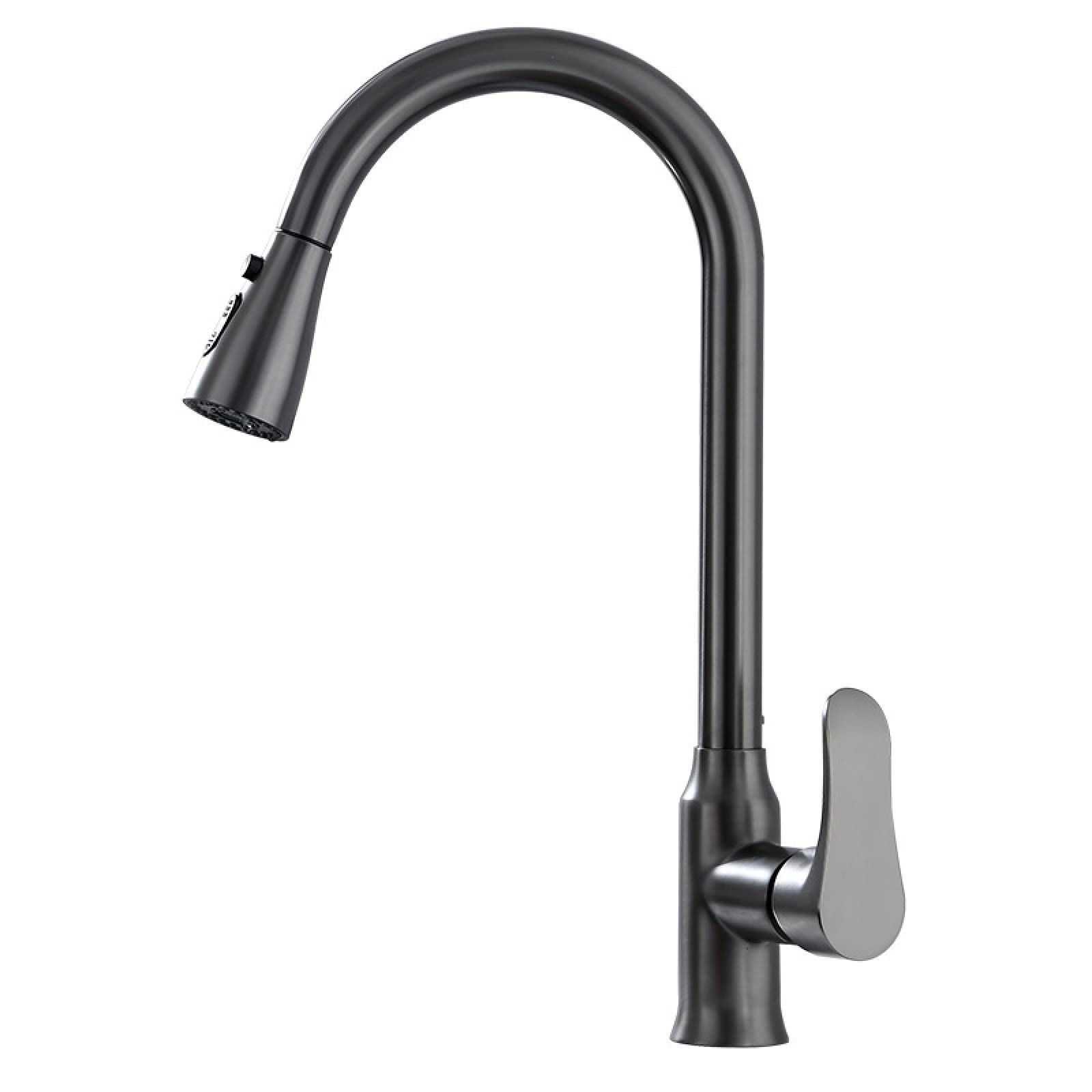 Mitigeur d'eau chaude et froide gris pistolet au design moderne et durable