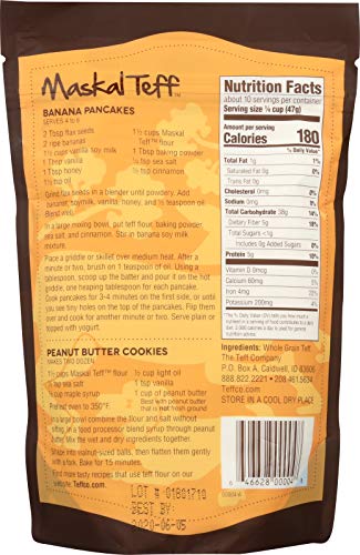 Maskal Teff Ivory Teff Flour, 16 Ounce #TOP1