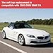 KQQIO Convertible Soft Top Replacement for 2003-2008 BMW Z4, Soft Roof with Clear Heated Glass Window Black Sailcloth Vinyl