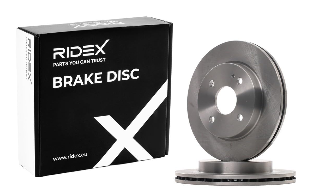 RIDEX 82B1478 2x Disco de freno Delantero sin tornillos Compatible con MAZDA 2 Hatchback DE, DH3