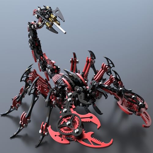 Metalkitor Scorpion 3D Metal Puzzle Kit - 454 Pcs - Red Red+black - Image 2
