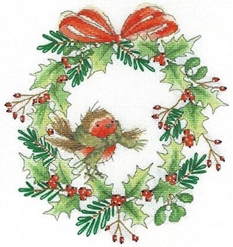 Broderie point de croix débutant pour décoration salon motif feuille