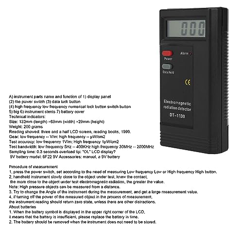Medidor portátil de radiación electromagnética de alta precisión miniatura 6