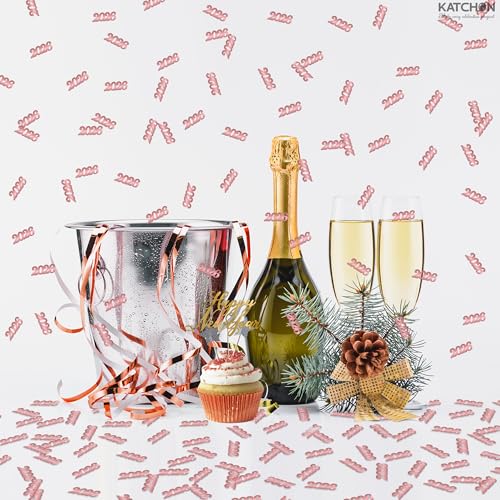 Image of Graduation Decorations 2026 | Graduation Confetti 2026, Shiny Rose Gold 2026 Grad Confetti - Pack of 500 | Rose Gold Graduation Confetti Class of 2026 | 2026 Graduation Table Decorations, KatchOn