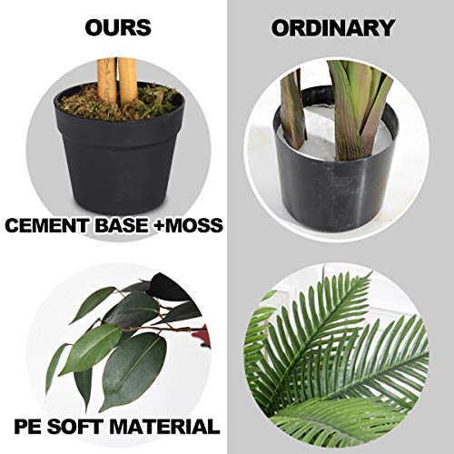 image for BestComfort 4ft Artificial Ficus Tree Set of 2, Fake Greenery Plants i