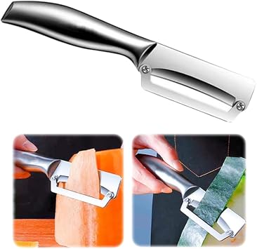 1 Pack Thick Vegetable Peeler - Sugarcane Pumpkin Peeling Knife - Ultra Sharp Stainless Steel Blades - Perfect Kitchen Peeler Effortlessly Peels Vegetables and Fruits 1 Pack